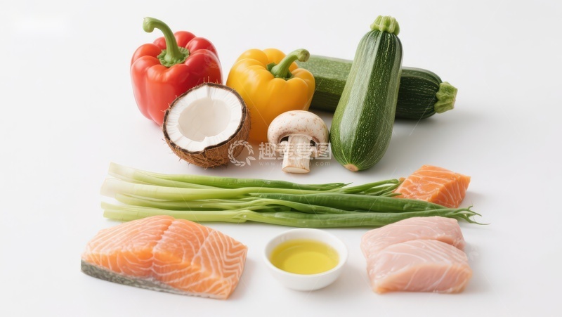 高清大图下载【趣麦麦图】新鲜食材组合展示