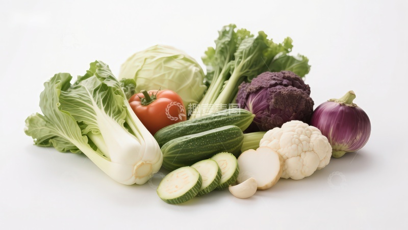 高清大图下载【趣麦麦图】新鲜蔬菜组合展示