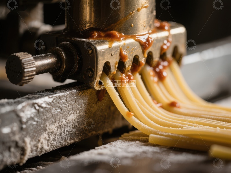 高清大图下载【趣麦麦图】-面条制作机挤出新鲜面条