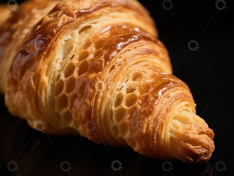 高清大图下载【趣麦麦图】金黄酥脆的羊角面包