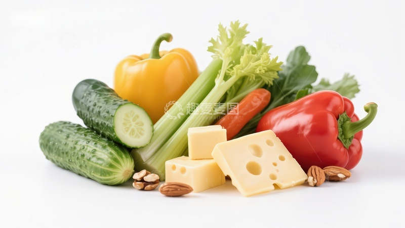 高清大图下载【趣麦麦图】新鲜蔬菜与奶酪组合
