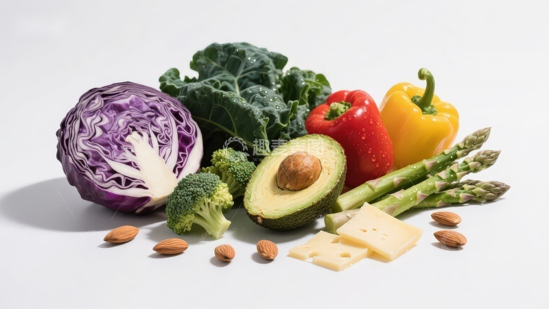 高清大图下载【趣麦麦图】新鲜蔬菜与健康食材组合