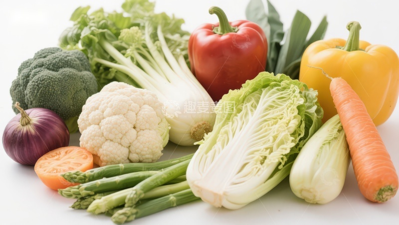高清大图下载【趣麦麦图】新鲜蔬菜组合展示