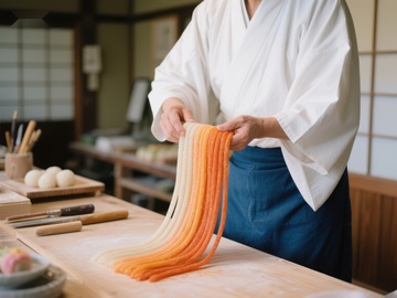 手工制作彩色面条