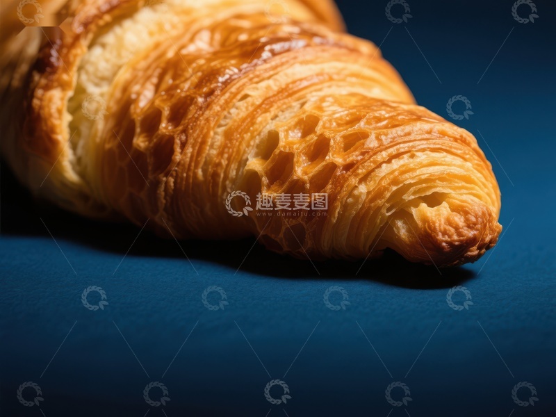 高清大图下载【趣麦麦图】-金黄酥脆的羊角面包