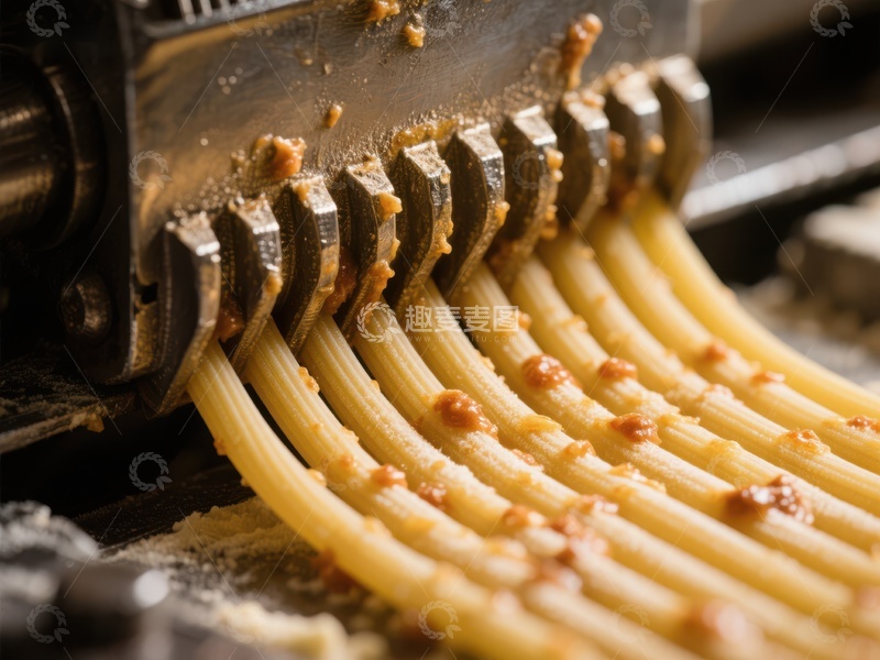 高清大图下载【趣麦麦图】面条生产机械特写