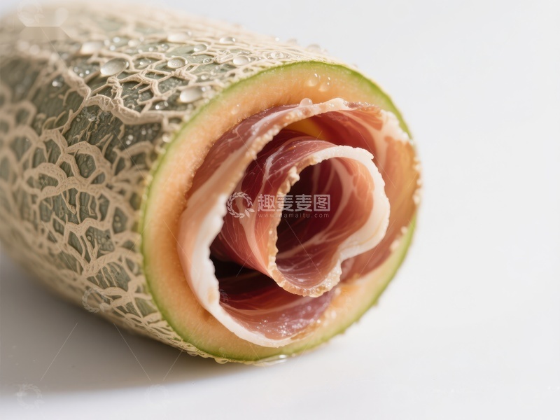 高清大图下载【趣麦麦图】火腿包裹的哈密瓜切片