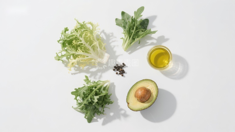 高清大图下载【趣麦麦图】新鲜蔬菜与橄榄油食材摆拍