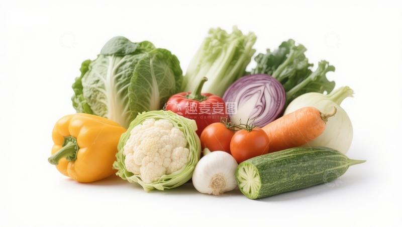 高清大图下载【趣麦麦图】新鲜蔬菜组合展示