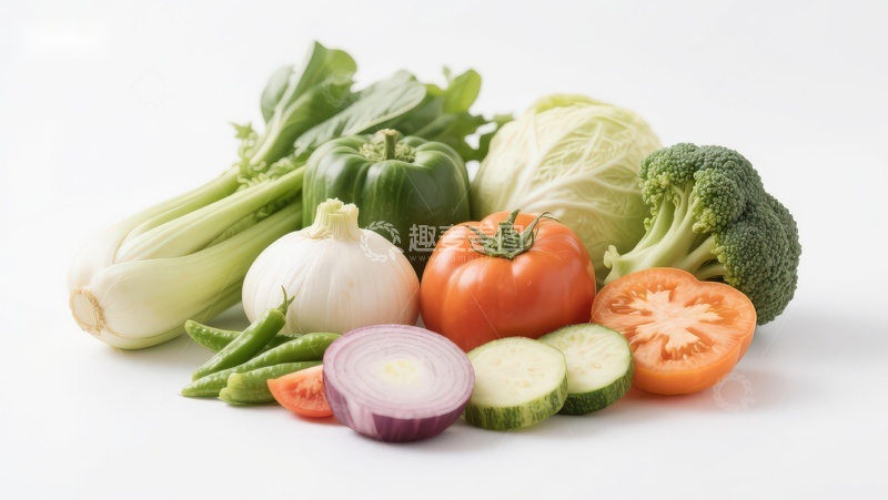 高清大图下载【趣麦麦图】新鲜蔬菜组合展示