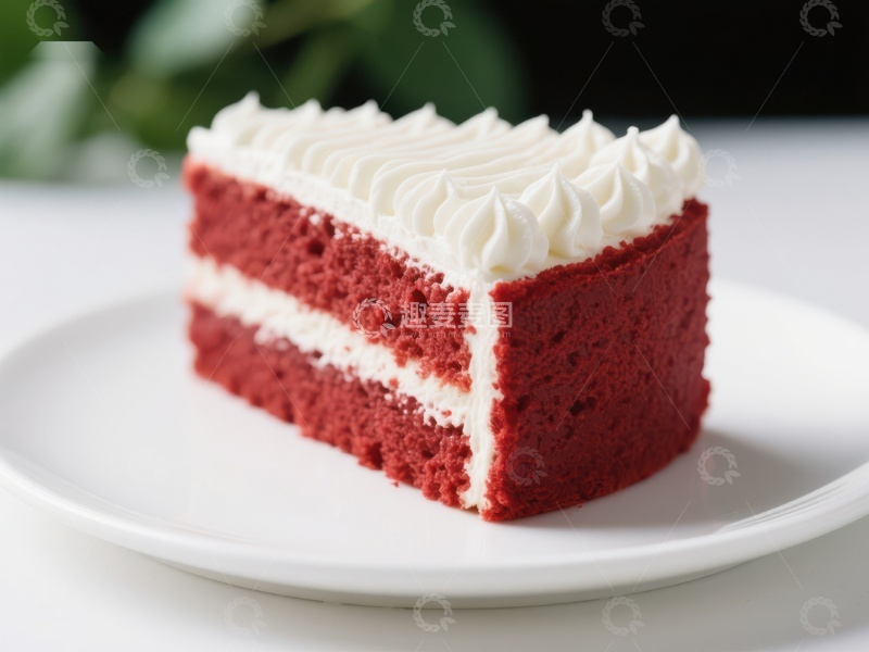 高清大图下载【趣麦麦图】美味红丝绒蛋糕切片
