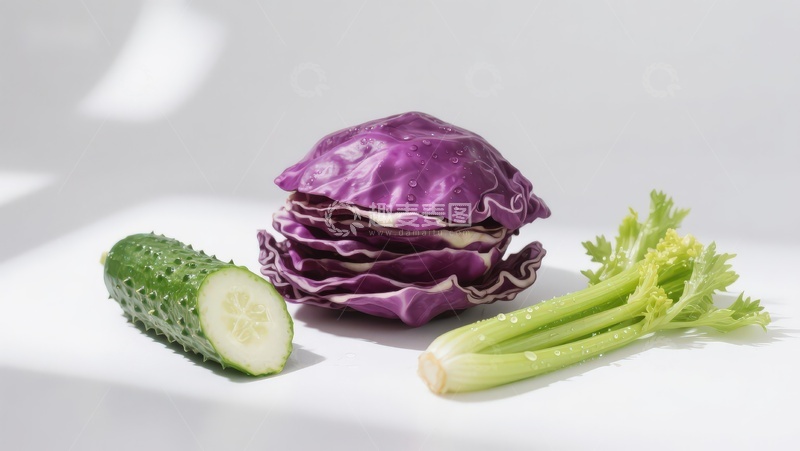 高清大图下载【趣麦麦图】紫甘蓝黄瓜芹菜静物