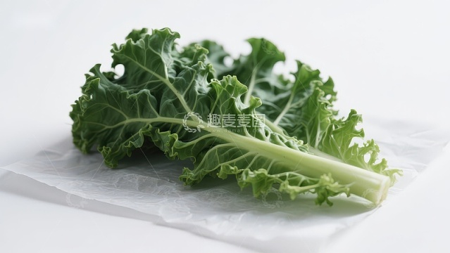 新鲜羽衣甘蓝叶片特写