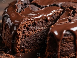 浓郁巧克力蛋糕特写