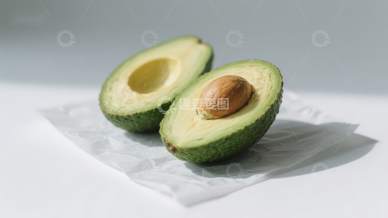 高清大图下载【趣麦麦图】切开的牛油果静物