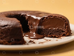 巧克力熔岩蛋糕，浓郁流心