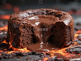 熔岩巧克力蛋糕，热流四溢