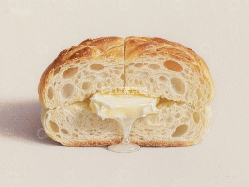 高清大图下载【趣麦麦图】奶油夹心面包的诱人特写