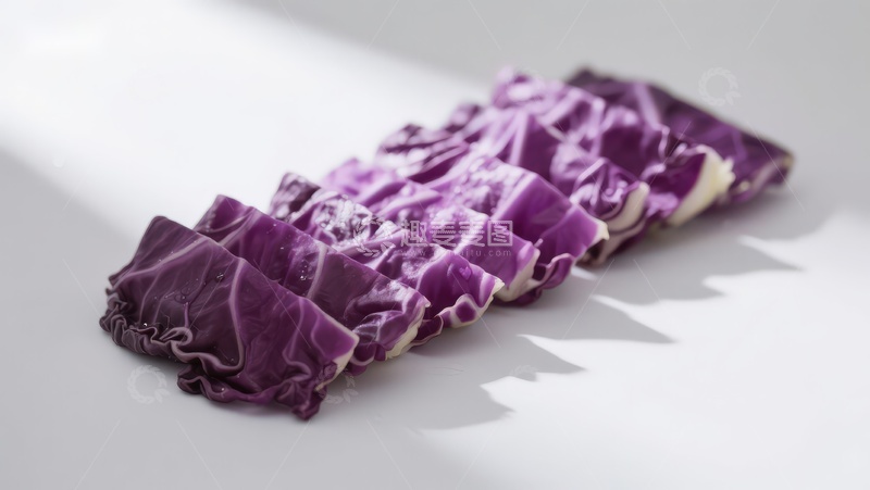 高清大图下载【趣麦麦图】紫甘蓝切片排列展示