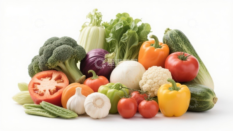 高清大图下载【趣麦麦图】新鲜蔬菜组合展示