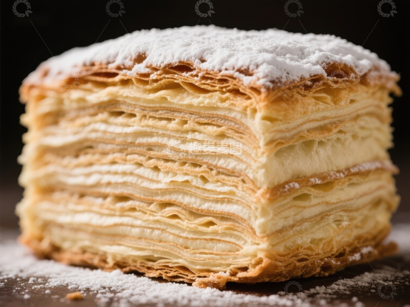高清大图下载【趣麦麦图】层层叠叠的奶油千层酥