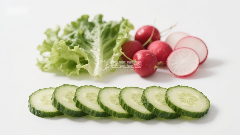 高清大图下载【趣麦麦图】新鲜蔬菜切片摆盘