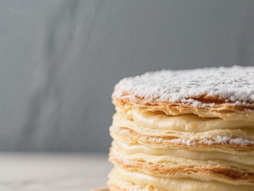 奶油夹层薄饼堆叠