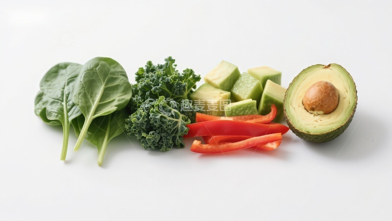 高清大图下载【趣麦麦图】新鲜蔬菜与牛油果组合