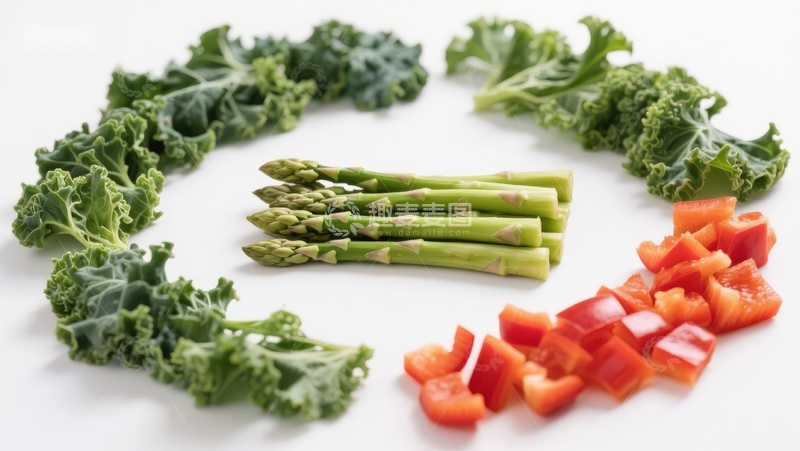 高清大图下载【趣麦麦图】新鲜蔬菜摆盘展示