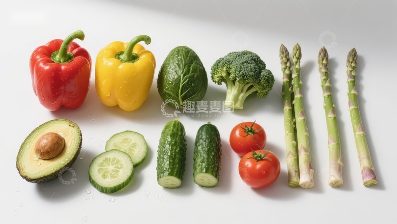 高清大图下载【趣麦麦图】多种新鲜蔬菜静物展示