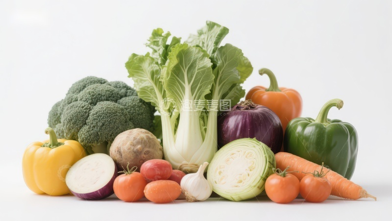 高清大图下载【趣麦麦图】新鲜蔬菜组合展示