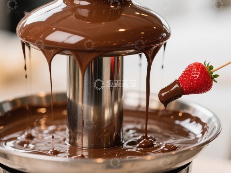 高清大图下载【趣麦麦图】巧克力喷泉与草莓