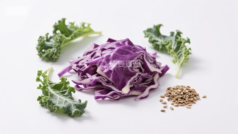 高清大图下载【趣麦麦图】紫甘蓝与羽衣甘蓝食材展示