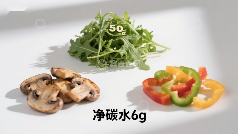 高清大图下载【趣麦麦图】低净碳水蔬菜与菌菇组合