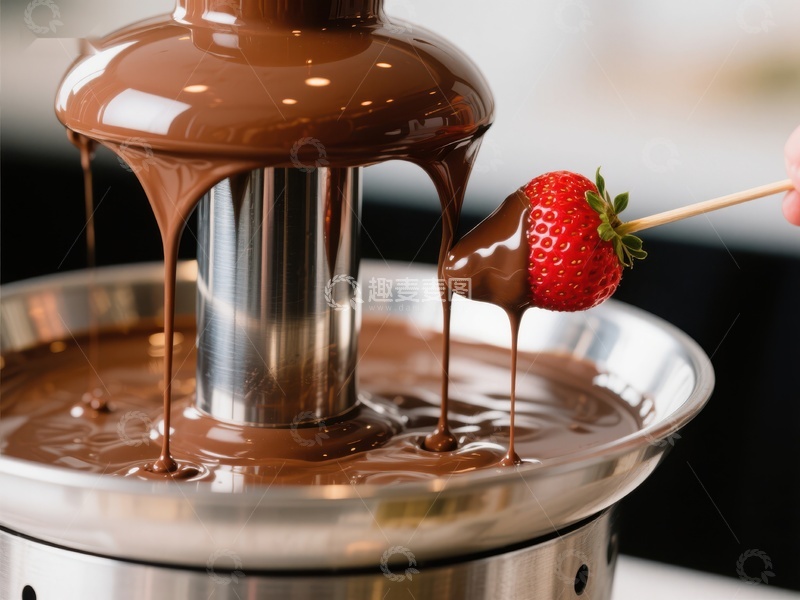 高清大图下载【趣麦麦图】巧克力喷泉与草莓