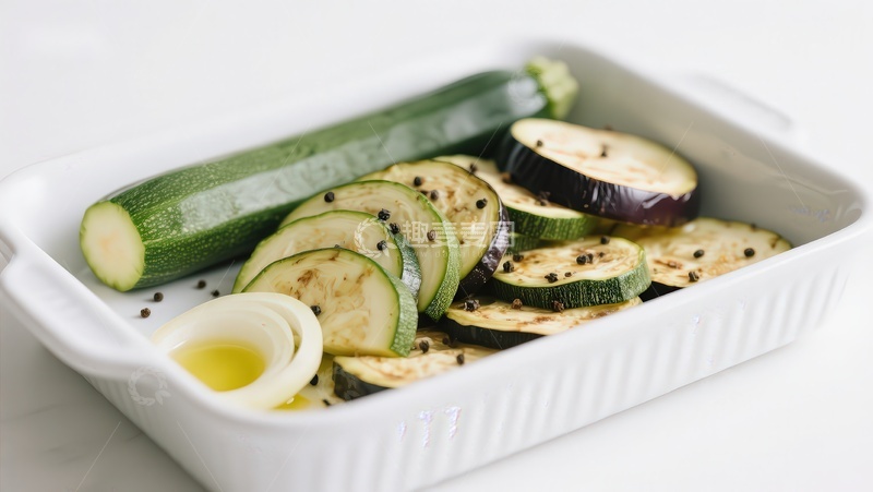 高清大图下载【趣麦麦图】切片蔬菜准备烘烤