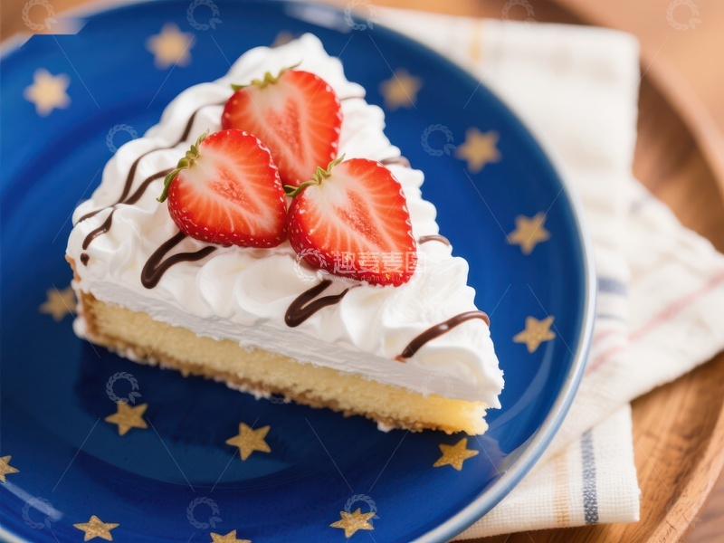 高清大图下载【趣麦麦图】草莓奶油蛋糕切片