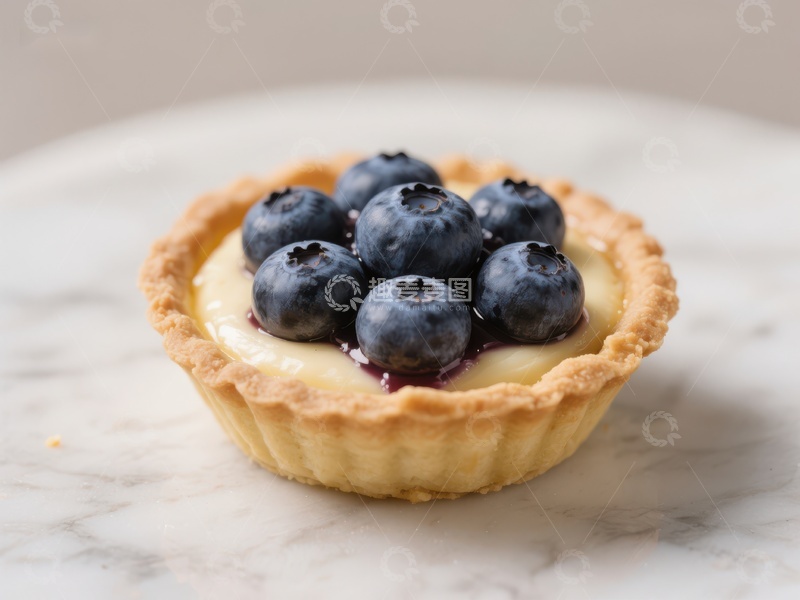 高清大图下载【趣麦麦图】蓝莓奶油挞，清新美味