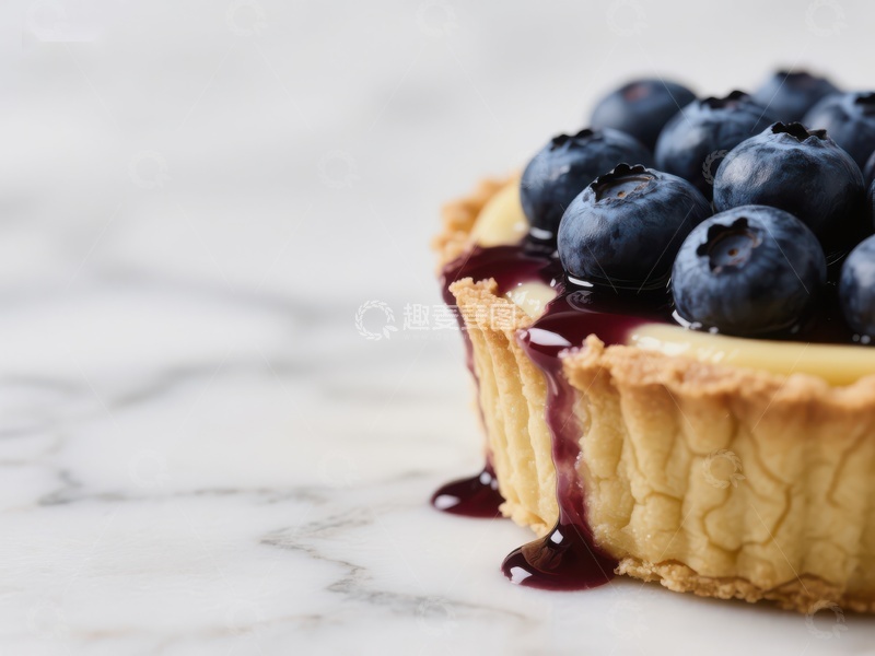 高清大图下载【趣麦麦图】蓝莓芝士挞，甜美诱人