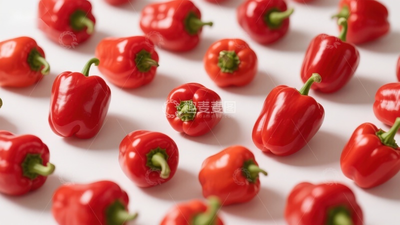 高清大图下载【趣麦麦图】红色小辣椒排列特写