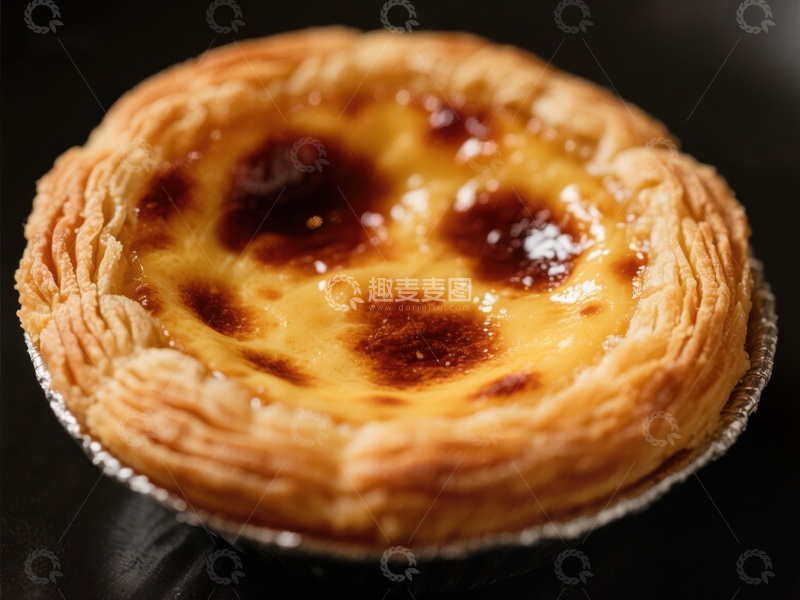 高清大图下载【趣麦麦图】葡式蛋挞：金黄酥脆的美味