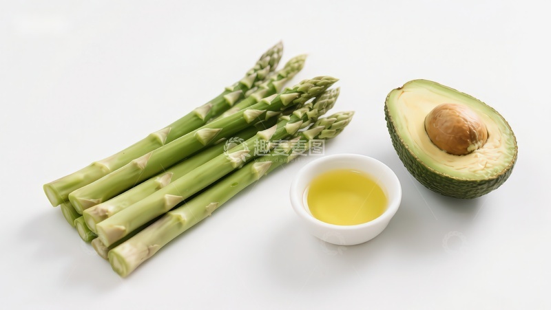 高清大图下载【趣麦麦图】芦笋牛油果与橄榄油