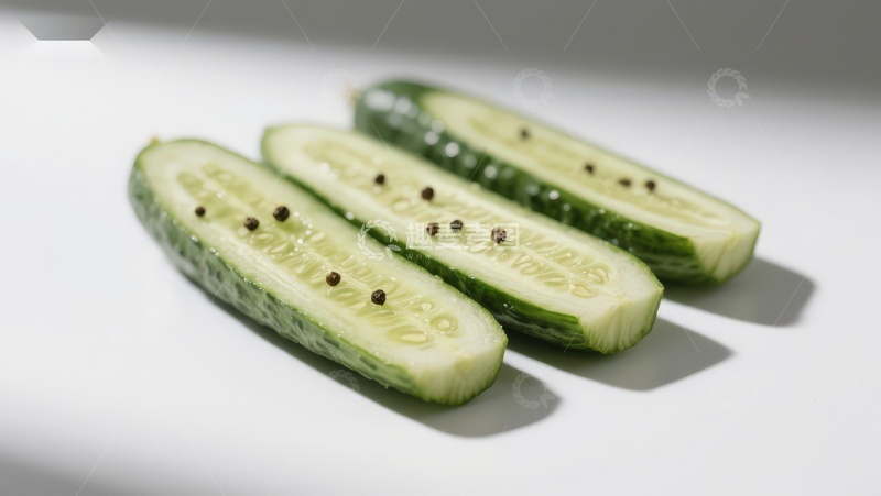 高清大图下载【趣麦麦图】切片黄瓜特写