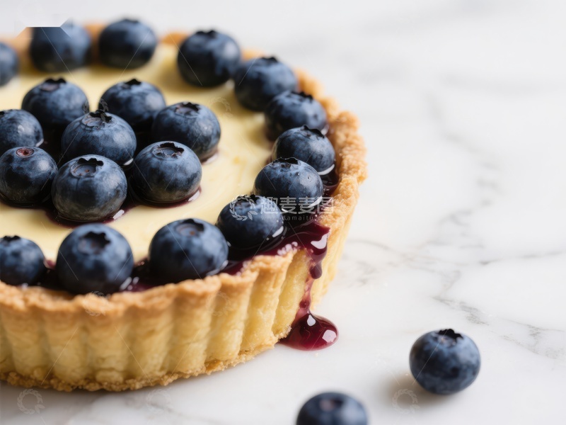高清大图下载【趣麦麦图】蓝莓奶酪挞特写