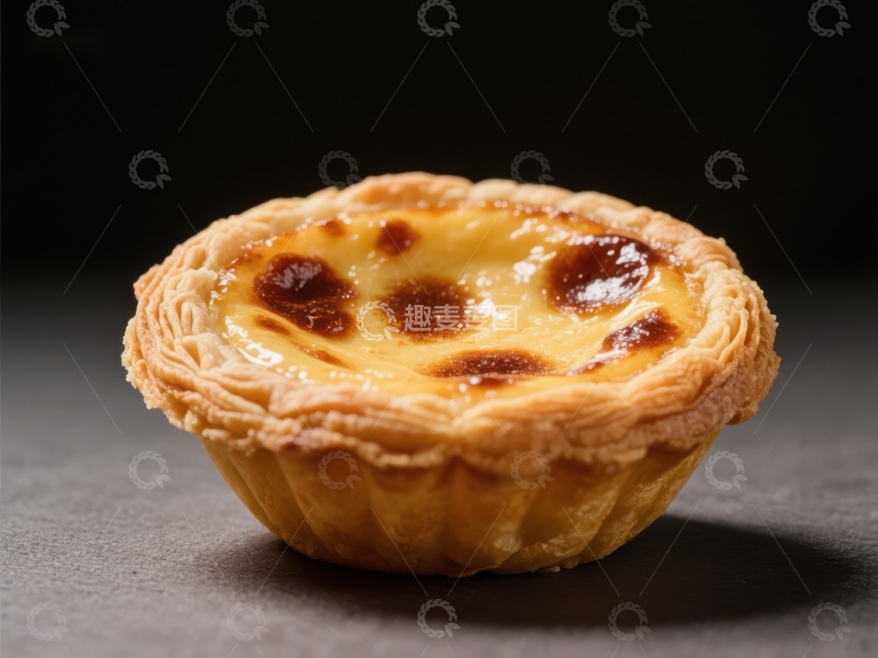 高清大图下载【趣麦麦图】金黄蛋挞特写