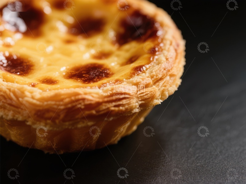 高清大图下载【趣麦麦图】金黄蛋挞特写