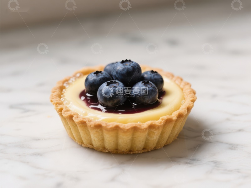 高清大图下载【趣麦麦图】蓝莓奶酪挞，清新美味