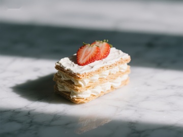 奶油草莓千层酥