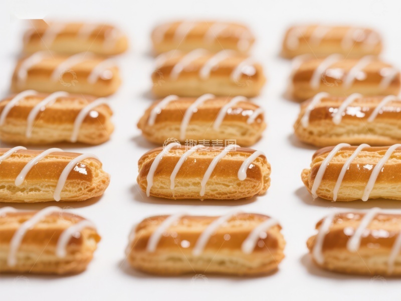 高清大图下载【趣麦麦图】排列整齐的奶油夹心长面包