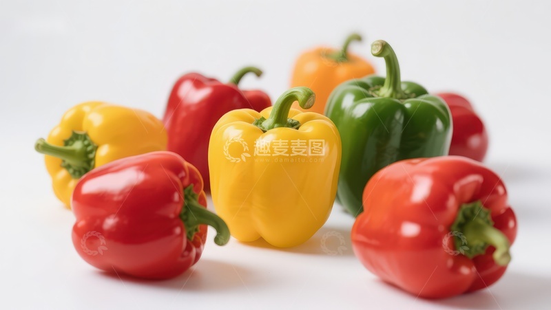 高清大图下载【趣麦麦图】多种颜色甜椒静物展示
